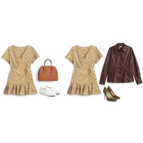 NWT BB Dakota by Steve Madden Big Flirt Energy Floral Faux Wrap Mini Dress, Sz S - Picture 12 of 12